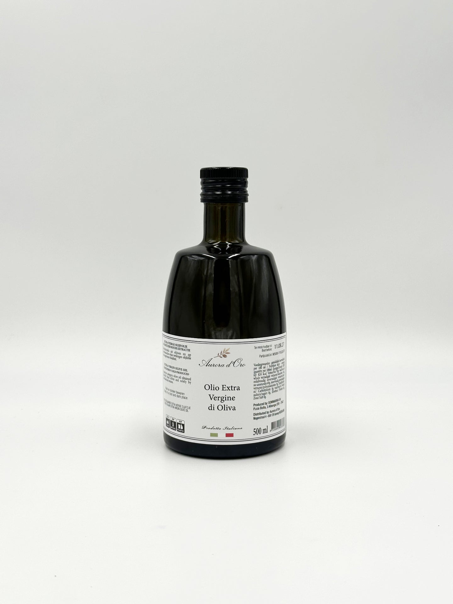 Aurora d'Oro Bottiglia Classica 500 ml – premium Italiaanse extra vergine olijfolie in donkere fles