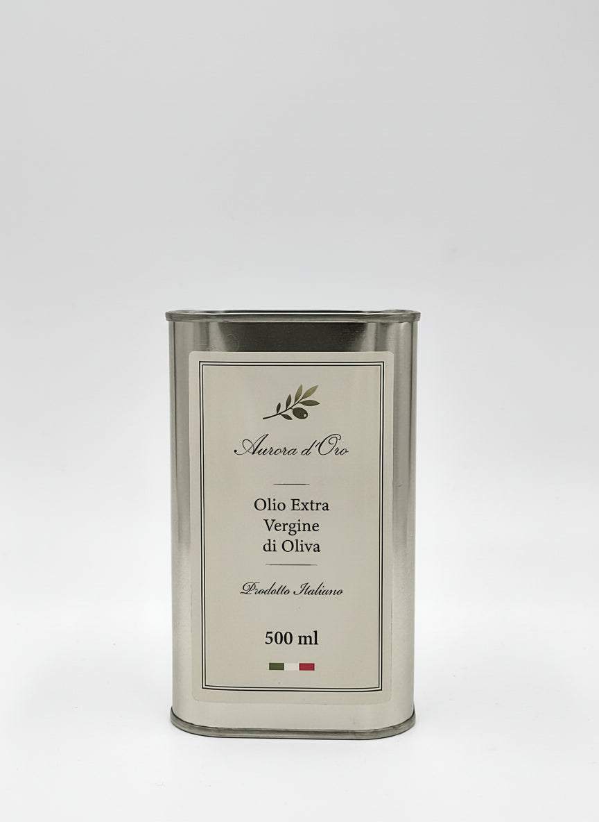 Aurora d'Oro Latta Artigianale 500 ml – premium Italiaanse extra vergine olijfolie in artisanaal blik